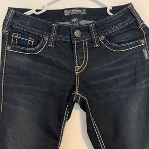 Silver Jeans Aiko Skinny W27 L34 Long Dark Wash